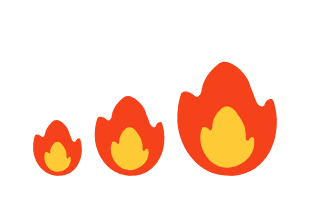 Flame icon representing learning streak achievements